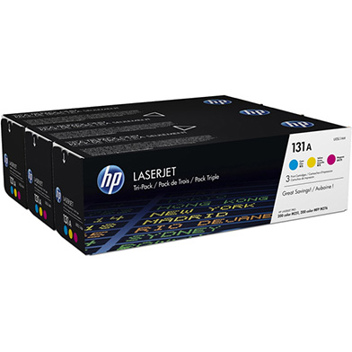 HP U0SL1AM 131A Three Colour Toner Cartridge Multipack (1,800 Pages x 3)